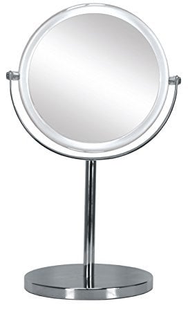 Kleine Wolke Kosmetikspiegel Transparent Mirror mit 5-facher Vergrößerung, Größe: 20 x 34,5 x 15 cm, Material: Glas/PS