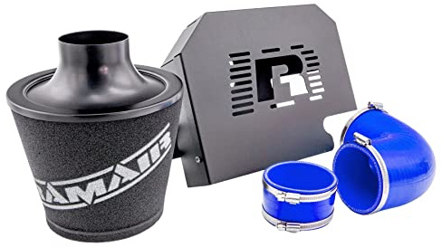 Ramair Filters SR-225-BL-ECU Performance Induction Kit with Ecu Relocation Bracket and Silicone Hoses, Blue