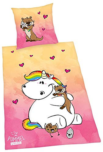 Pummeleinhorn & Friends Bettwäsche (135cmx200cm) mit Wendemotiv (Renforcé) - Buddy und Rocky