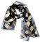 YFZYT Organza-Schal für Damen mit Feder Stickerei Muster/Elegantes Accessoire für Frauen/Organza-Schal/Halstuch/Schulter-Tuch/Schal Chiffon Stola Scarves - Beige Blätter