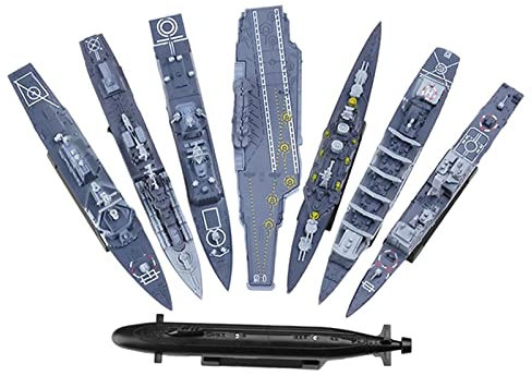 T TOOYFUL 8X Montiertes Kriegsschiff Modell, 1/72 DIY Montage Modell Kit Spielzeug für Geburtstagsgeschenk 14+ Jungen