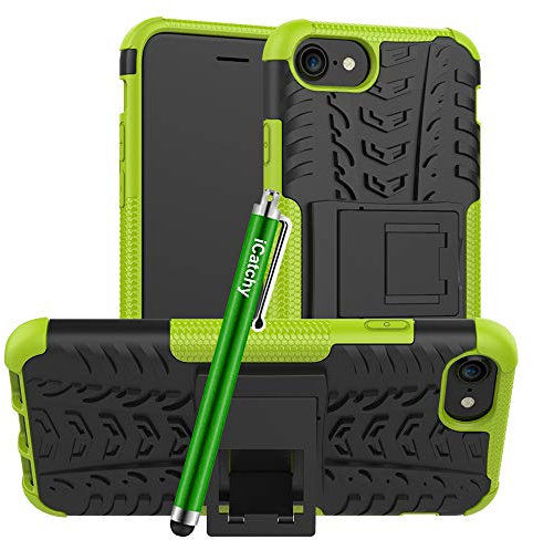 iCatchy For iPhone SE 2020 Case,iPhone 8 Case,iPhone 7 Case Heavy Duty Hard Tough Dual Layer Hybrid Shockproof Cover compatible For iPhone SE 2020 Phone Case (Lime)