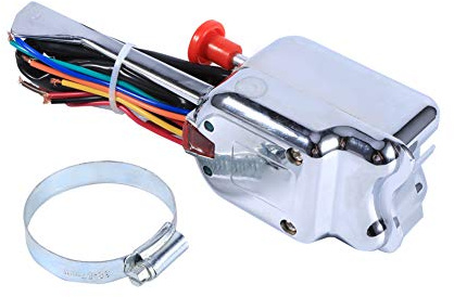 Universal Street Hot Rod Chrom Blinkerschalter für 12 V, Blinkerschalter Oldtimer, Blinkerschalter für 12 V Hochleistungs-Oldtimer-LKW-Blinkerhebel