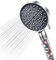 YEAUPE Handheld Water Saving Shower Head with Filter ,High Pressure 6 Jet Modes Rain Filtered (Shower Head Without Hose) 8.5 L/Min, Black (TI01007-02)