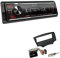 Kenwood KMM-BT209 1-DIN Autoradio Media Receiver Bluetooth USB AUX mit Einbauset passend für Ford KA ab 2008 schwarz