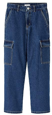 NAME IT Girl Cargohose Wide Fit Denim