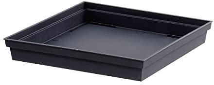 Soucoupe Toscane carrée 39 cm - Gris anthracite - Eda