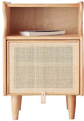 ZILOOK Nachttisch, japanischer kreativer Nachttisch, Nachttisch aus Holz, Nachttisch, einfacher moderner Aufbewahrungsschrank, Nachttisch Decoration