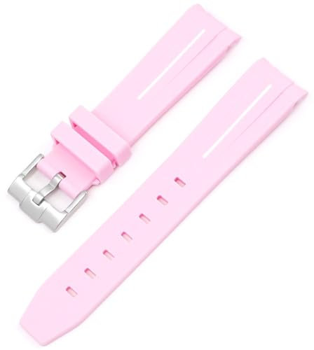Niziruoup 20mm Cinturino Gomma per orologio Senza lacune Rubber Watch Strap Silicone Cinturino Curvo di Ricambio Cinturino Originale Watch Strap per Uomo Donna