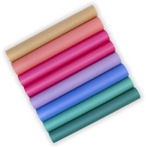 Craftelier - 16 Pergamentpapier in Pastefarben - 8 Farben | Frei von Säuren und Ligninen | Ideal zum Stempeln, Trokieren, Druck oder Embosing | 30 x 30 cm Größe - Grame 120 g/m²