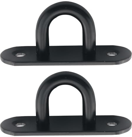 WELWIK 2PCS Stainless Steel U-Hooks Roof Ceiling Fan Hooks Thickened Sandbag Bag Hooks Fixed Hooks Load-Bearing Top Hooks Hook and Eye Pads for Ceiling Mounting Door Fixing Small