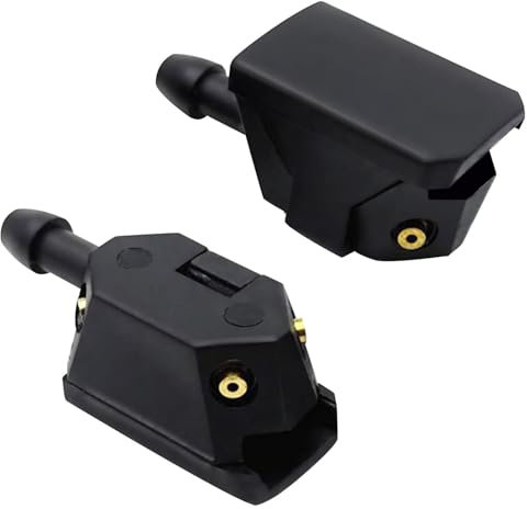 MACHSWON Universal Car Wiper Arm Mounted Spray Jets Black Front Windshield Washer Nozzles