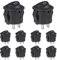 VEXUNGA 10 Piezas Interruptor Basculante Redondo Mini Interruptores Conmutador Pulsador 2 Pines 2 Posiciones ON OFF Negro Pequeño 3A 250V AC 6A 125V 15MM Encendido/Apagado para Coche