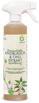 Multikraft Fermentierter Knoblauch- & Chiliextrakt Sprühlösung – Pflanzenstärkung für Garten & Hobbygarten, Schutz vor Schädlingen, gebrauchsfertig, 500ml