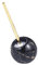 Escobillas De BañO Escobilla Wc Escobilla BañO Juego de escobilla y soporte para inodoro de cúpula de cerámica, escobilla decorativa para inodoro de pie con mango largo para baño Escobilla Baño(Black)
