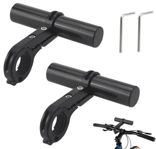ANBOO 2 Stück Fahrrad Lenker Extender, Einzelclip-Lenkerverlängerung, Lenkerverlängerung für Motorräder, Für Tacho, Licht, Handy、Motorrad geeignet