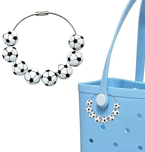 Cadena deportiva para bolso de Bogg, accesorios de bola, cuentas de madera, cadena personalizada, decorativa para mujeres y niñas, bolso de mano, piscina, playa, bolsa de mano decorativa