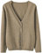 Angxiwan Lightning Deals Today Cardigan for Women UK Spring and Autumn Leisure Loose Solid Long Sleeve V Neck Button Knitted Soft Cardigan Friday Black Deals for Women