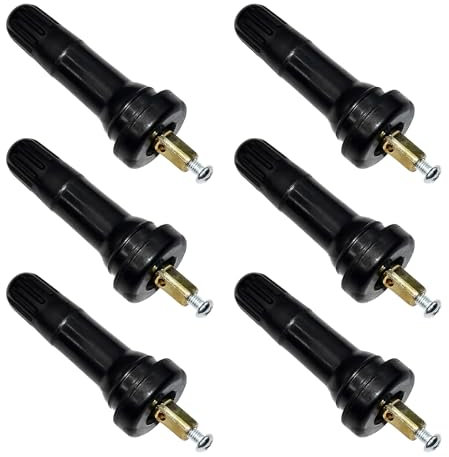 6 Stück Ventileinsätze für Schrader Sensor SRLWMYI Gummiventil Ersatz Schrader Reifendrucksensor Reifen Ventilstämme Reifendruckkontrollsystem TPMS/RDKS Sensor Autoventil tubeless ventil