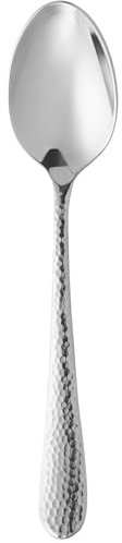 WMF Sitello Vorspeisenlöffel, Dessertlöffel 13,5 cm, Cromargan Edelstahl poliert, Hammerschlag, ergonomisch, glänzend, spülmaschinengeeignet, silber