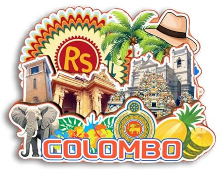 Quwsne Kühlschrankmagnet, Colombo, Sri Lanka, Kühlschrankmagnet, Stadt, Reise, Souvenirs, Touristengeschenke, 3D, klassische Sehenswürdigkeiten, handgefertigt, Handwerk, Heimdekoration -2616