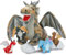MorisMos 55cm Drache Kuscheltier XXL mit Baby im Bauch, Bunt Grau Groß Plüschdrache Stofftier,Plüschtier Dragor Dragon Teddys Geschenk für Jungen
