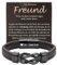FAOMZQ Geschenke an Meinen Freund, Ich Liebe Dich Geschenk für Männer mit Gravur, Armband Geschenk für Meinen Freund von Freundin zum Geburtstag Valentinstag Weihnachten Hochzeitstag Jahrestag