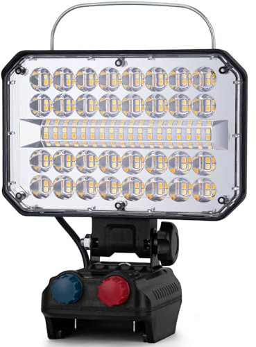 KERNOWO 100W Cordless LED Work Light for Makita 18V LXT Battery(Battery not Include), 10000LM Portable Jobsite Light for Construction Site, Workshop, Garage, Camping, Car Repairing (100 LEDs)