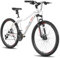 Hiland 27,5 Zoll Mountainbike MTB mit Aluminiumrahmen 21 Gang Schaltung Doppelscheibenbremse Lock-Out Federgabelfür Damen und Mädchen weiß