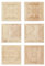 WEBEEDY 6 Stk. Holz Applikationen 3 Stile Holzgeschnitzte Ornamente 8x8cm Quadratische Holzgeschnitzte Applikationen Aufkleber Blumenmuster Unbemalte Holzapplikationen Für Möbeldekoration