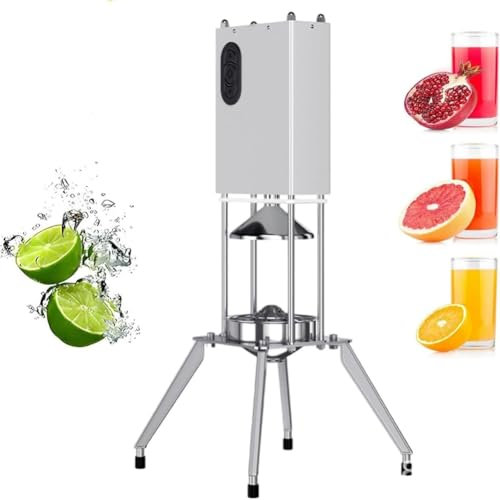Elektrische Zitruspresse, kommerzielle Orangenpresse aus Edelstahl, robuste Kaltpress-Entsaftermaschine, 120 mm Entsaftungsdurchmesser for Orangen, Zitronen, Grapefruits, Säfte, for zu Hause