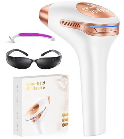 21J IPL Geräte Haarentfernung Laser mit 3 Erweiterte Funktionen, 600-1200NM Effizient Laser Haarentfernung und 9 Energiestufen IPL haarentfernungsgerät für Gesich, Bikini, Körper, Beine, pulsata