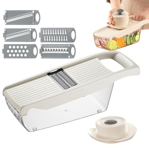 Gemüseschneider – 32 x 12,9 x 11,4 cm Slicer für Mandoline, Zwiebel, verstellbar, Dicer, Obstverhältnis aus Edelstahl | für die Zubereitung von R