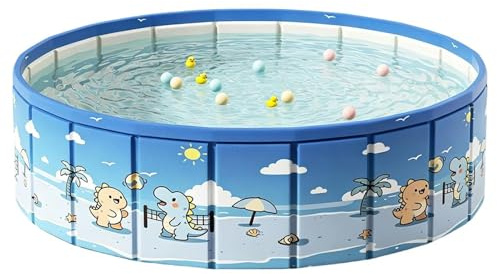 Foldable Pool, Outdoor Water Features with Drain , Non-Slip Paddling Pool, for Home, Garden, Patio, Holiday, Park, Lake, Summer