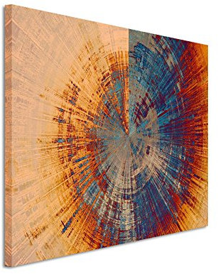 Paul Sinus Art Fotoleinwand 90x60cm Vintage Gemälde eines Baum Querschnitts auf Leinwand exklusives Wandbild moderne Fotografie für ihre Wand in vielen Größen