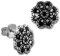 SilberDream Ohrringe Damen Silber Ohrstecker Blume Zirkonia schwarz SDO8519S Silber Ohrstecker