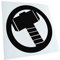 Kiwistar - Autoaufkleber - Schwarz - 10x10cm Mjölnir - Thors Hammer - Heckscheibe Auto Aufkleber wetterfest für Kfz LKW Mofa Truck - Sticker außen selbstklebend Tuning Zubehör für Fenster Fahrzeug