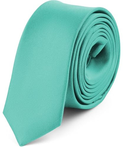 Ladeheid Herren Schmale Krawatte SP-5 (150cm x 5cm, Türkis)