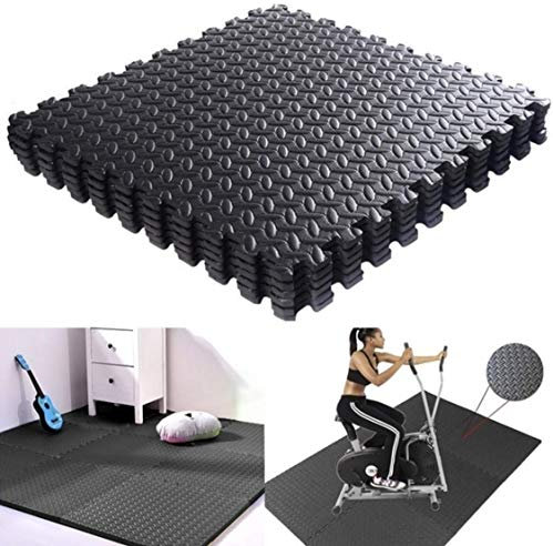 RHP 6 x Eva-Schaum-Matten Fliesen Gym Bodenmatte Garage Werkstatt Puzzle Matte Trainingsmatten Puzzlematten für Bodenschutz, Büro, Fitnessraum, Garage, Fitnessgeräte, Fitness, Yoga