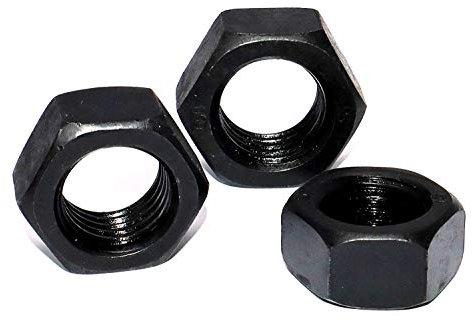 Sechskantmuttern M12 DIN 934 Stückzahl 50 Stahl schwarz Festigkeit 10 Schraubenmutter Gewindemuffen Gewindemuttern