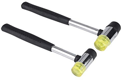 Gummi Hammer, Double Face Kunststoff Hand Gummi Hammer Leder Werkzeug Gummi Hammer Metallhammer für Juweliere[25mm+30mm]Gummihämmer