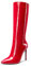 Castamere Moda Stivali Alti Ginocchio Cerniera Donna Tacco a Spillo 10CM Alto Tacco Rosso Pelle Verniciata Scarpe EU 41