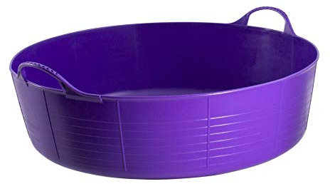 KetoPlastics 35 Litre Large Shallow Flexible 2-Handled Recycled Tub Dog Pool Bath (Purple)