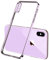 Mixroom - Cover Custodia per iPhone X Bordi Piatti Protezione Fotocamera in Silicone TPU Placcatura Lilla