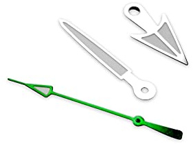SHEAWA Leuchtende Zeigerzeiger-Kit, DIY-Reparatur-Teil für NH35 NH36 Uhrwerke, Zubehör (Silber)