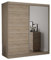 Fabryka Mebli Idźczak Kleiderschrank mit Spiegel - Schwebetürenschrank, Schlafzimmerschrank - Sonoma Schrank für Schlafzimmer, Ankleidezimmer - 61 x 183 x 218 cm - Garderobenschrank