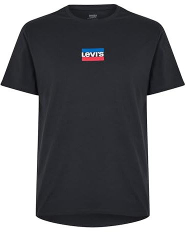Levi's Men's Graphic Crewneck Tee T-Shirt, Mini Sportswear Pirate Black, L