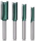 Mesee 4 Pieces Double Flute Straight Router Bit Set, 1/4 Inch Shank Industrial Grade Woodworking Straight Dado Router Bits Tungsten Carbide Trimming Milling Cutter Carpenter Cutting Tools