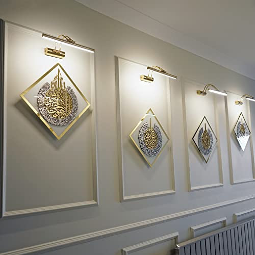 IWA CONCEPT Gehärtetes Glas Set von Ayatul Kursi, Surah Ikhlas, Al Falaq und Nas Islamische Wandkunst, Ramadan Dekoration, Eid Geschenk, (weißes Glas)