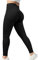 ZAAYO Damen Scrunch Butt Leggings Sport Fitnesshose Seamless Leggings Hohe Taille Slim Fit Sporthose Yoga Gym Schwarz M
